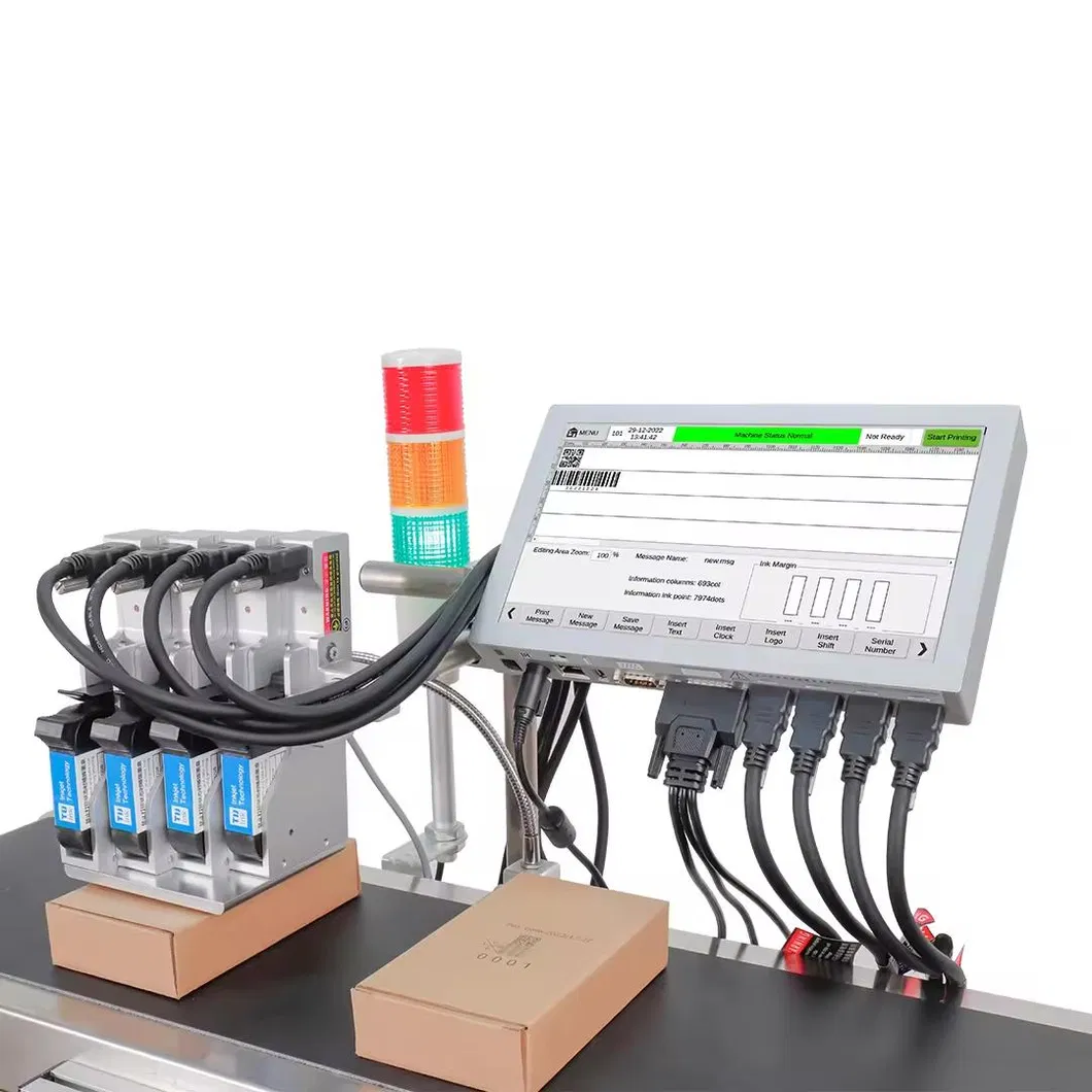 Trending Deals Industrial Inkjet Printer T400e Low-Cost High-Speed Date Coding Machine for Cosmetic Packaging