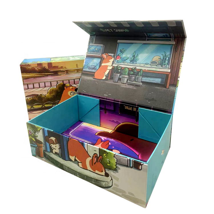 Custom Gold Lining Luxury Gift Box From China Magnetic Box with UV Coating Matt Lamination Embossing for Logo Printing