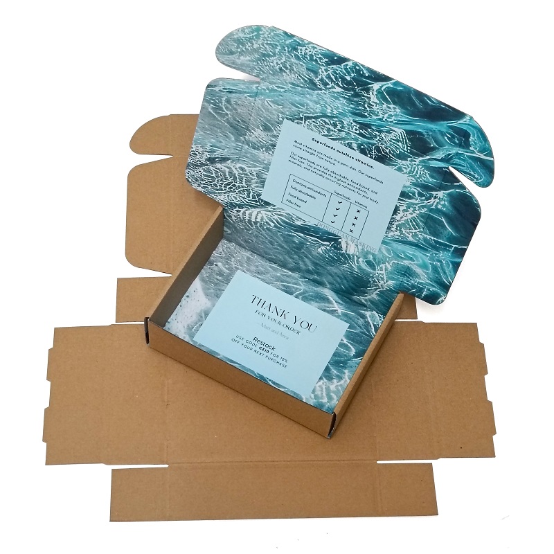 Custom Mailer Box Logo Printing Corrugated Recyclable Packaging Clothes Mailing Cardboard Packaging Paper Shipping Boxes