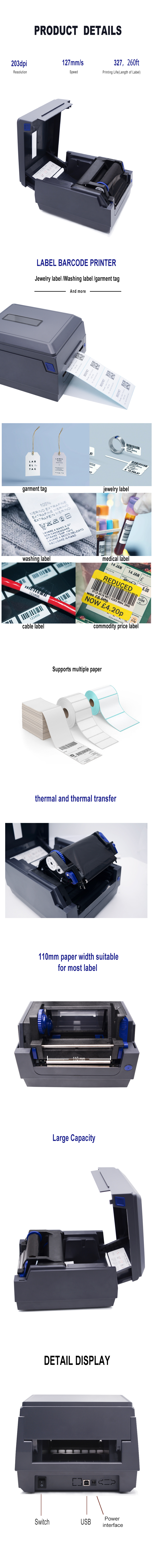 Beeprt Quick Label Printer Qirui Portable Clothing and Inkjet Color Label Printer