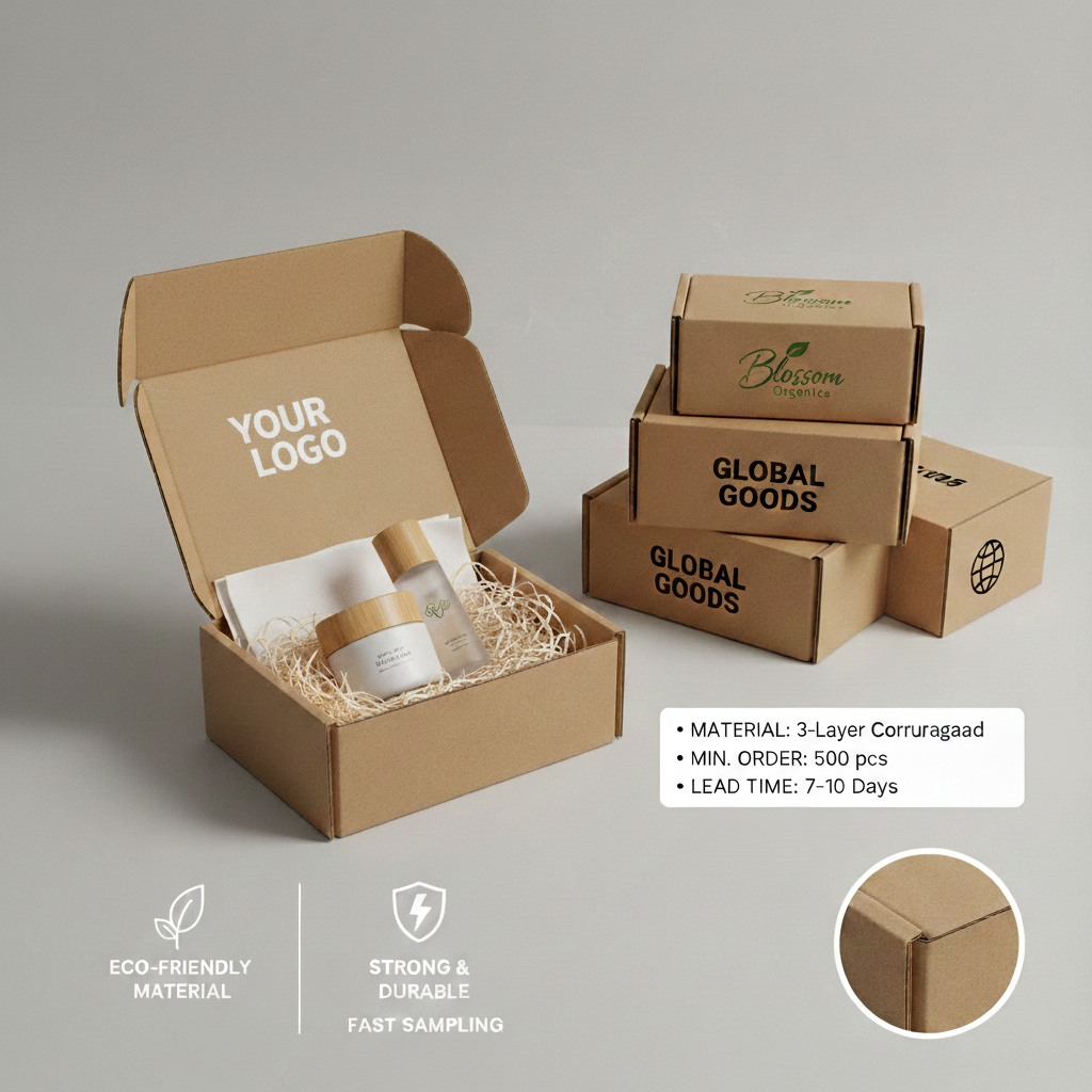 Factory-Direct Kraft Corrugated Mailer Box | Die-Cut Self-Locking Shipping Carton for E-Commerce &amp; Fulfillment