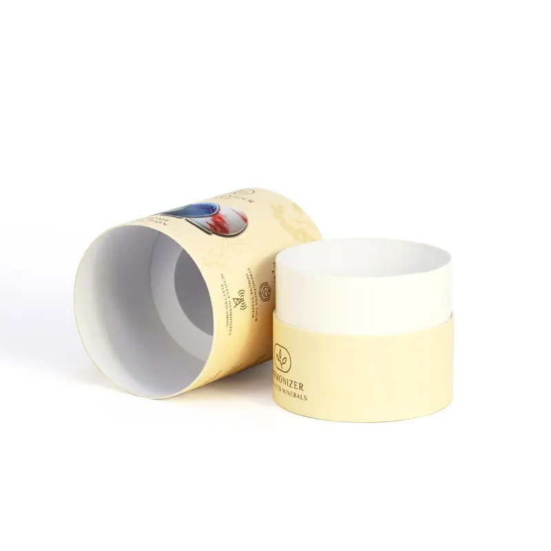 Sustainable Round Cardboard Container Custom Printed Paper Tube for Cosmetic Packaging OEM/ODM Service