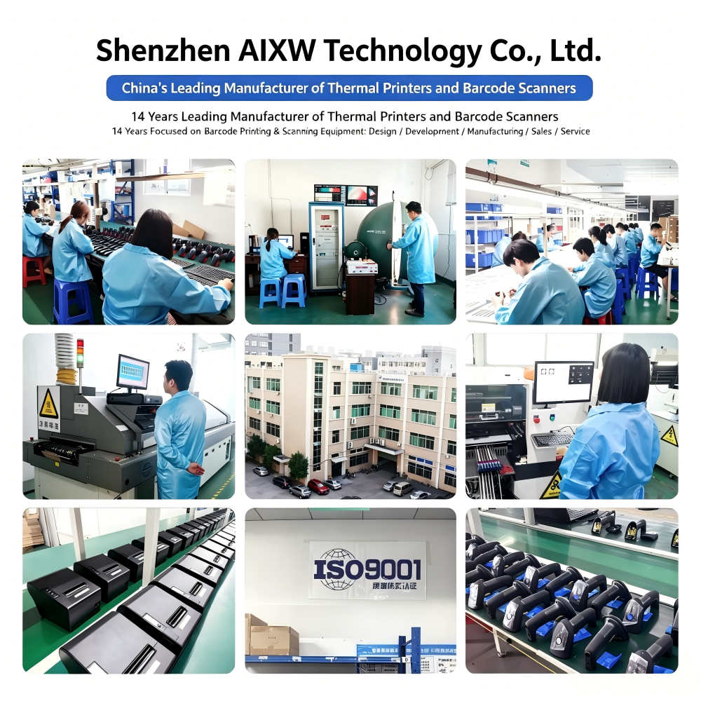 AIXW Popular 110mm Thermal Barcode Sticker Label Printer 4 Inch WIFI Thermal Paper Printer for Warehouse Express Use