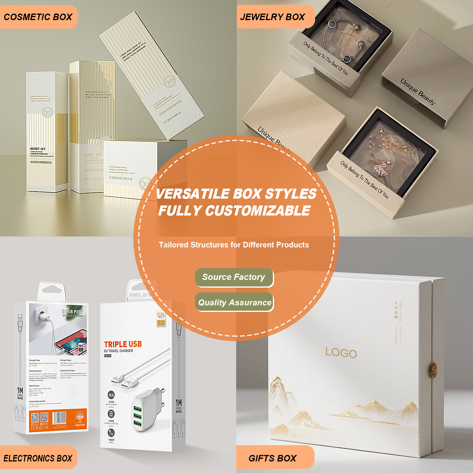 Custom Luxury Packaging Solution with Logo Premium Packaging for Brands Free Design Service