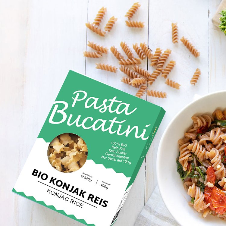 Bdl Custom Design Printed Sustainable Dry Ready Pasta and Noddles Bucatini Paper Packaging Auto Lock Bottom Box with Cut Window