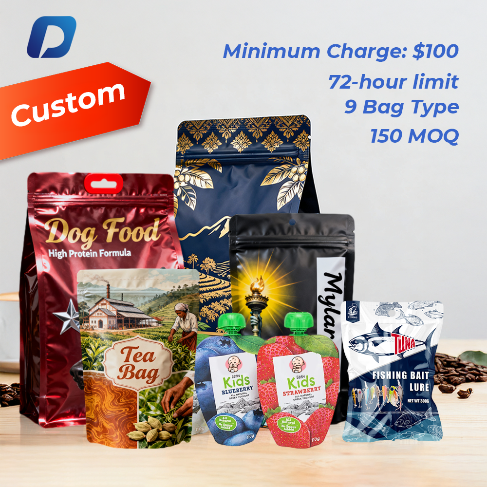 Colorful Digital Printing Custom Aluminum Foil Resealable Stand Up Smell Proof Zipper Mylar Packaging Pouch Bag For Food Storage