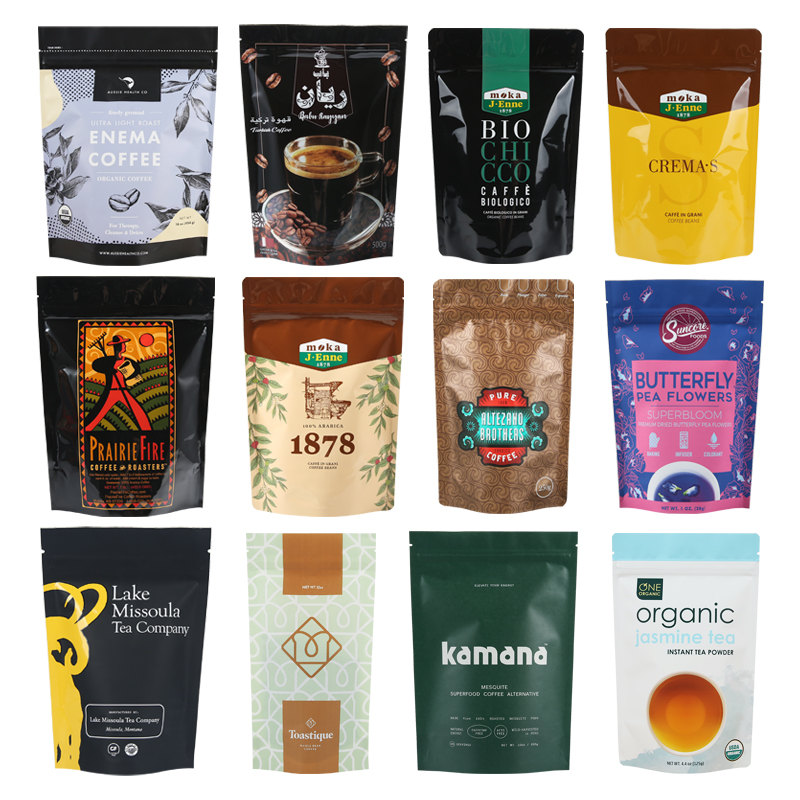 Standup Pouch Bag Resealable Ziplock With Custom Logo Black Matt Finished Clear Window Cashew Nut Packaging Mylar Doypack Bags