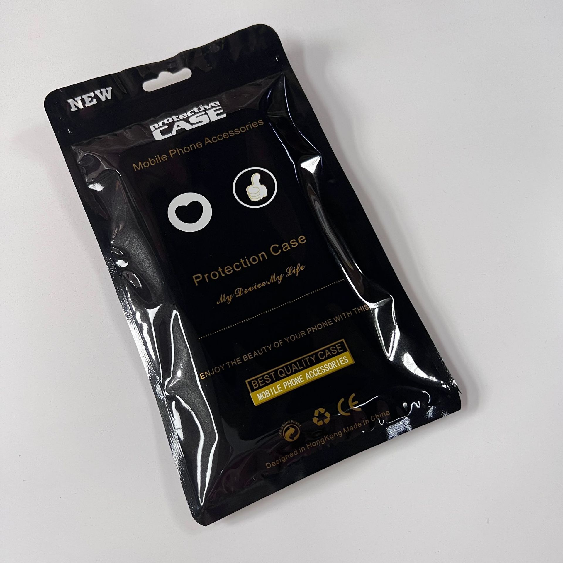 Wholesale Custom Printed Logo Ziplock Zipper Bag PE Glossy OPP Retail Packaging for Mobile Phone Cases Cover Packaging Pouch