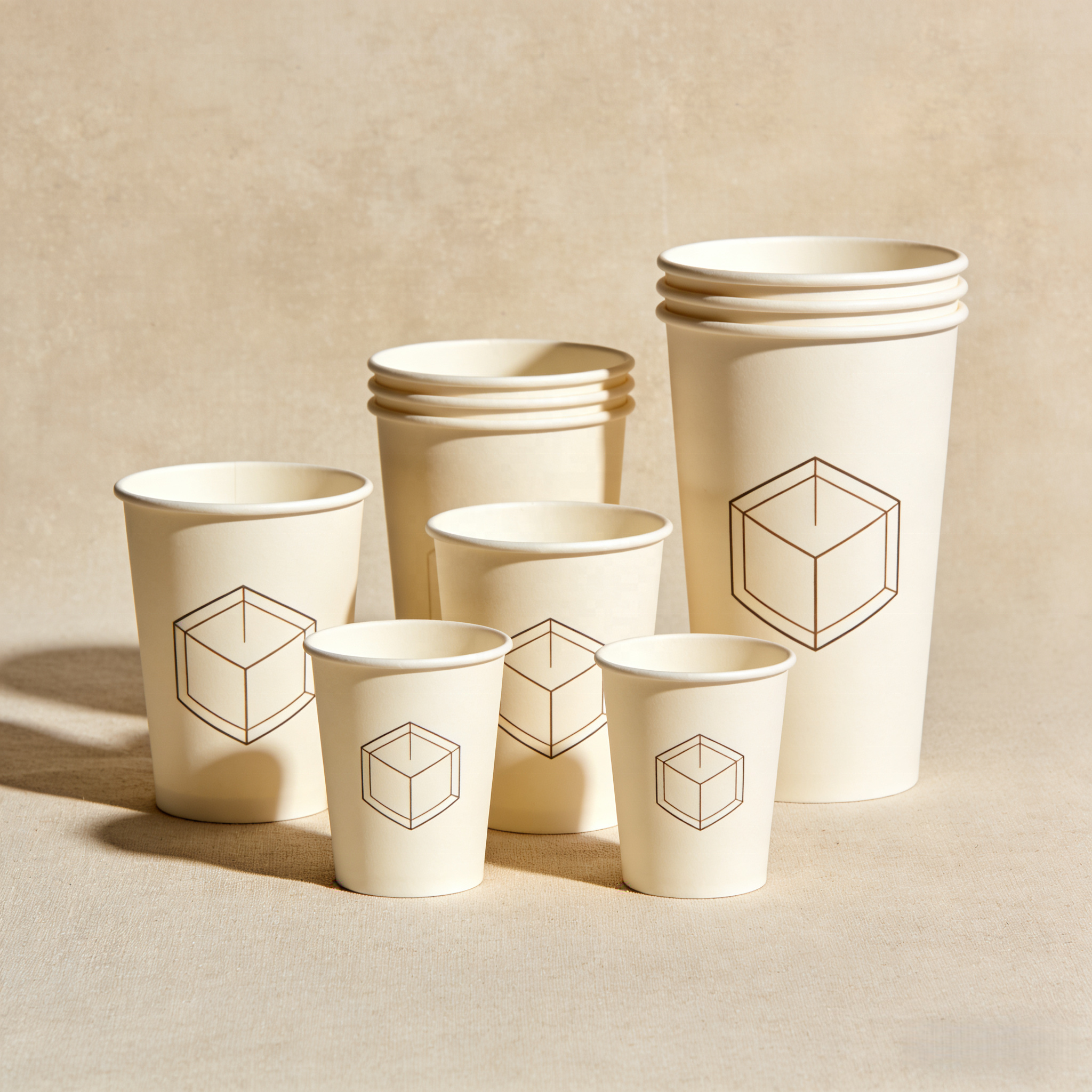 Custom Logo Single-Wall Coffee Paper Cups Disposable Commercial Drink Takeout Cups Brand Printing Exclusive Packaging
