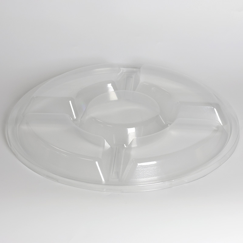 Personalised 5 Holes Golden Transparent Round Recycled Materials PET Plastic Packaging Boxes for and Cakes