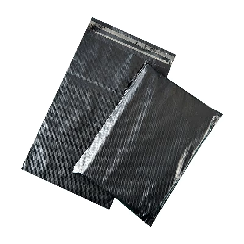 Black Poly Self-Sealing Wholesale Custom Logo Recyclable for Clothing Logistics E-Commerce Express Mailing Packaging Bag