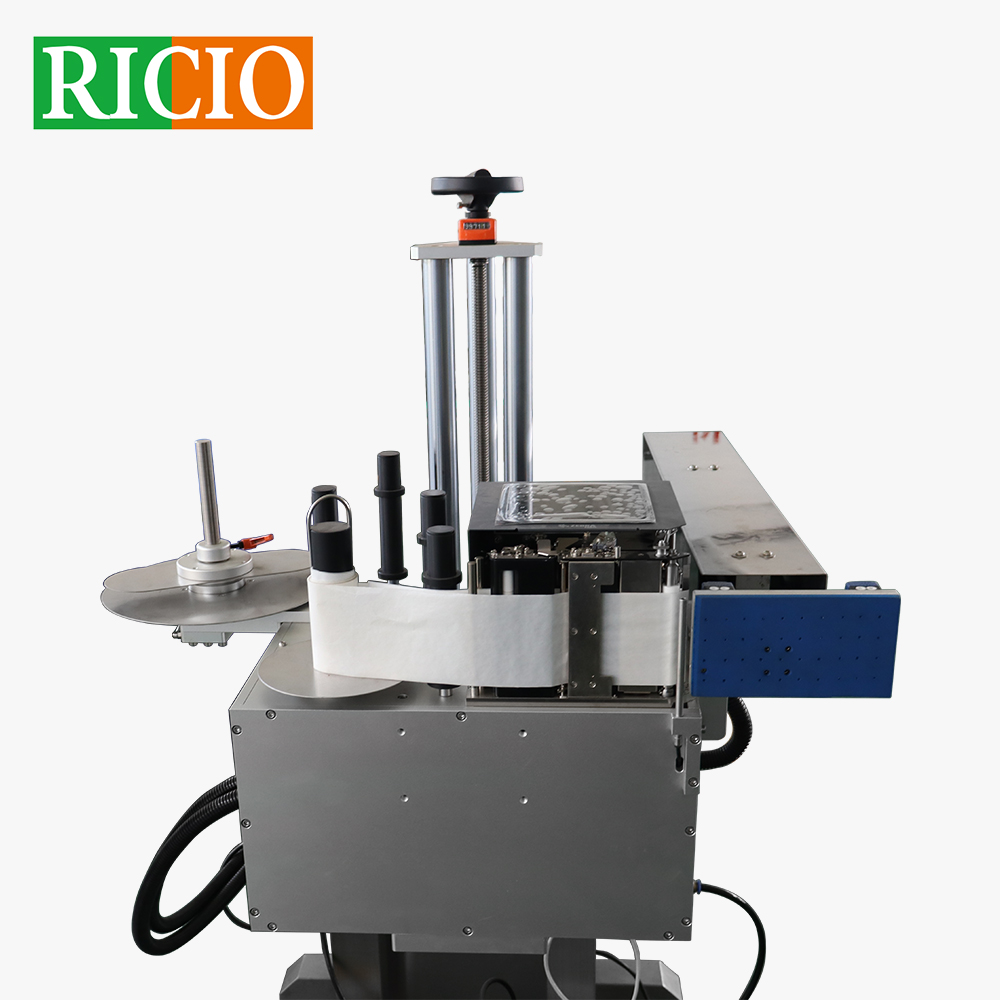 Automatic PLC Self Adhesive Instant Label Printer for Glass Metal Wood Cartons Case Barcode Address Shelf Life Marking Lot PO No