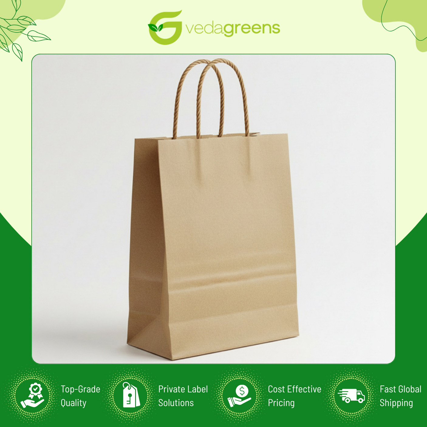 Bulk Supply Eco-Friendly Paper Bags &ndash; Ideal for Shopping, Food Takeaways &amp; Retail Packaging from Top Listed India Origin Vendor