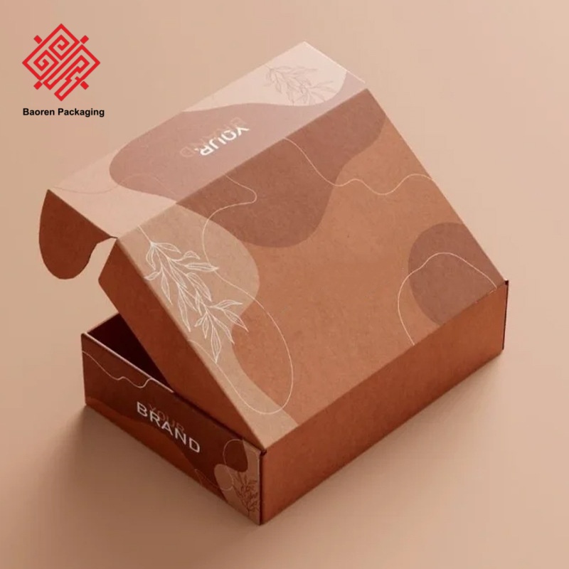 Baoren Flip-top Packaging Paper Box Double-sided Printed Corrugated Mask Airplane Paper Thickened Folding Color Box With Logo