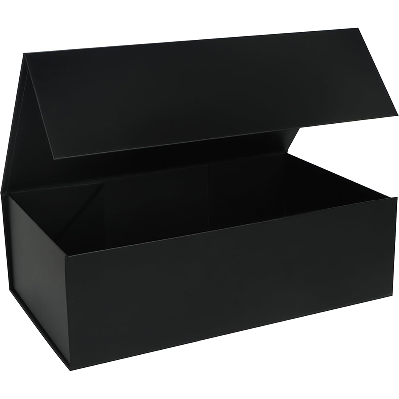 Customizable Flip-Top Hard Cardboard Gift Box With Magnetic Closure Ribbon Handle Four-Color Printing UV Finish Luxury Packaging