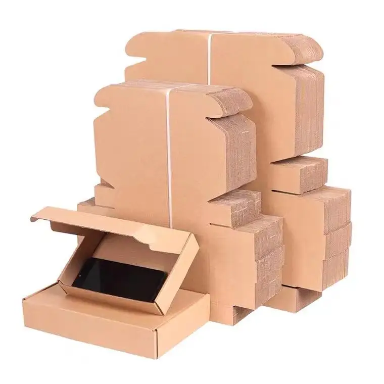 Wholesale Custom Printed LOGO Mailers Folding Gift Paper Box Cardboard Black Shipping Corrugated Packaging Mailer Boxes Custom