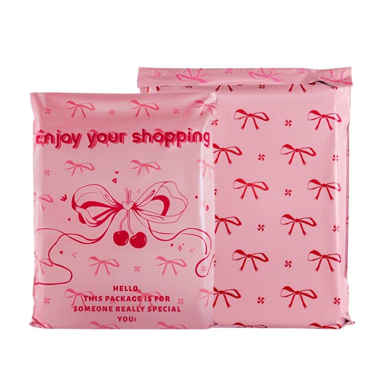 Minfly Custom logo Printing Peach pink Polymailer Express Mailing Bag Express Packaging Shipping Poly Mailer Bags for Clothing