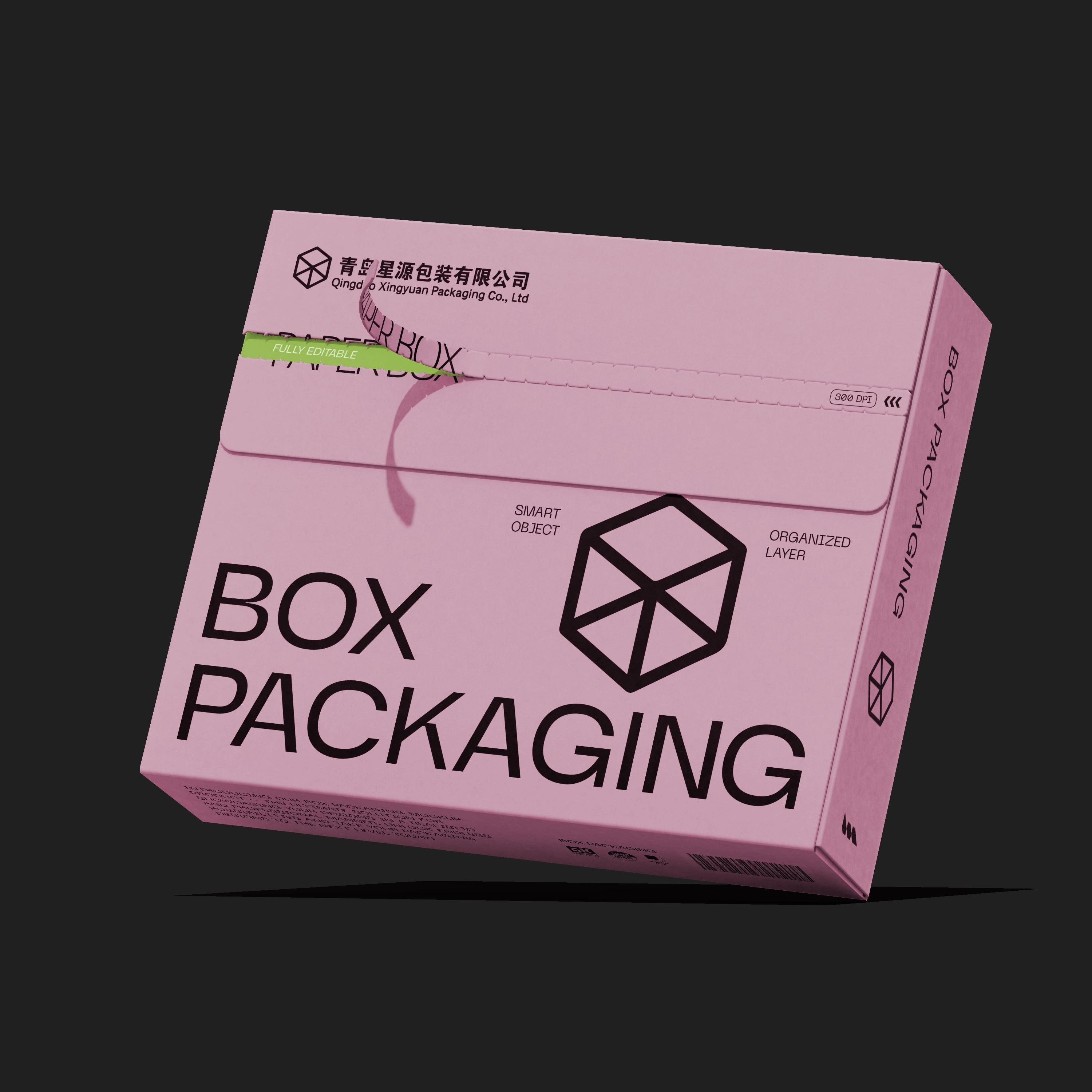 Customized Thick Eco-Friendly Recyclable Paper Box Durable Candies Desserts Tear Zip Embossed Matt UV Coating