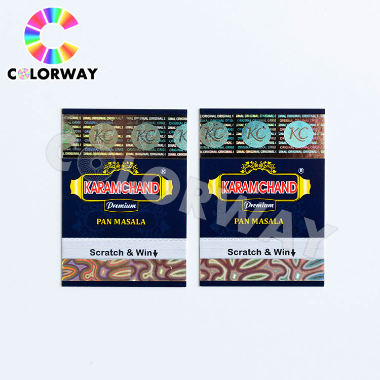Serial Number Qr Code UV Fluorescent Hidden Ovi Ink Printed Silver Gold Black Hologram Scratch off Gift Security Lottery Ticket Coupon Printing