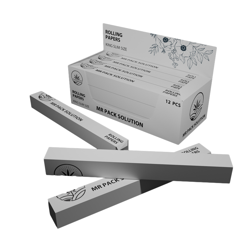 Brand Custom Rolled Paper Cone Boxes UV Printed Recyclable Organic Rolling Cone Packaging Box for Head Shops Dispensary