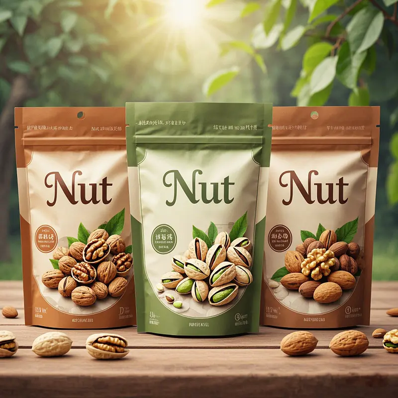 Custom Printed Resealable Plastic Aluminum Foil Zipper Dry Food Snack Nuts Packaging Stand Up Pouch For Food Ziplock Mylar Bags