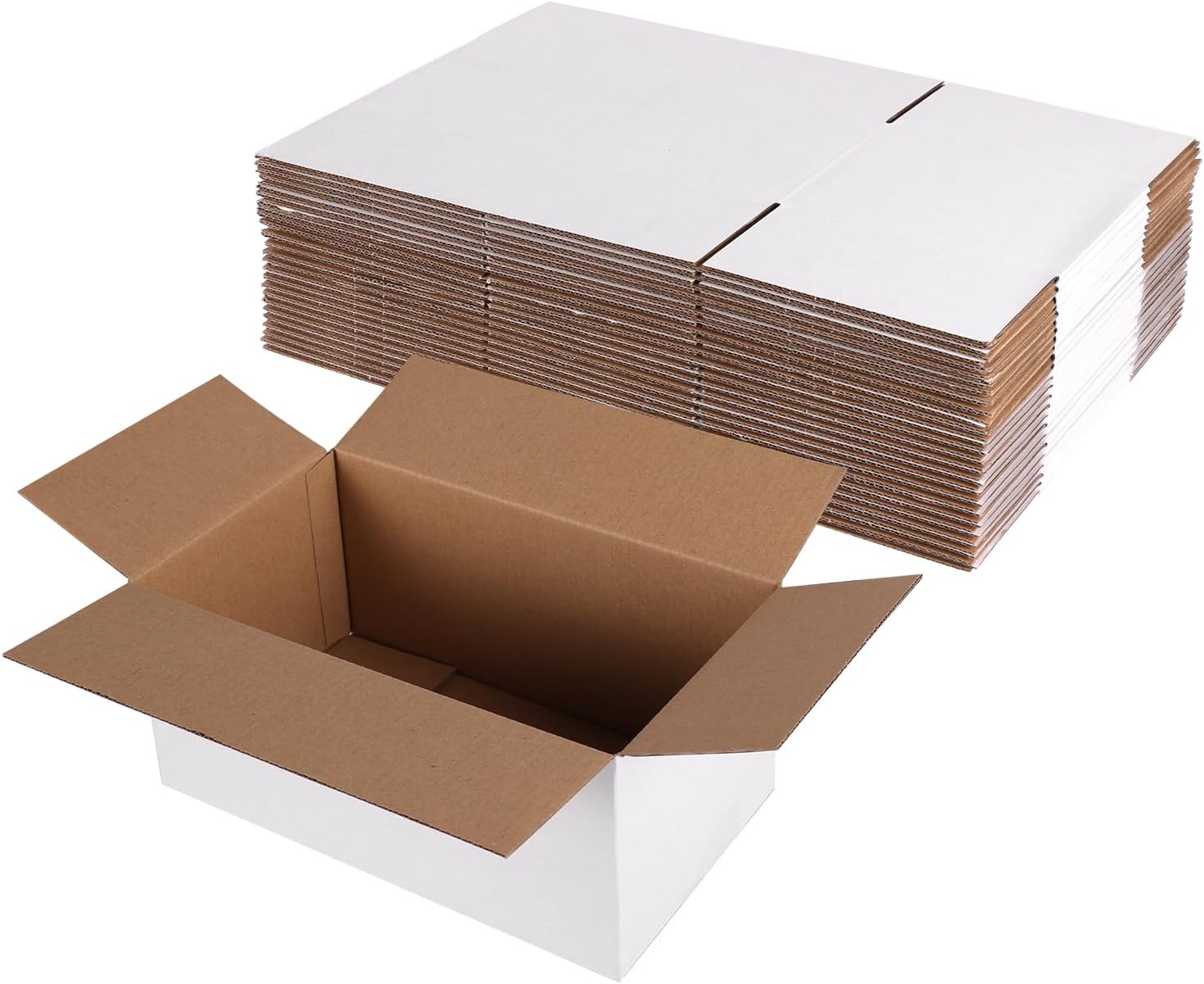 High Quality White Surface Plant Fiber Corrugated Cardboard Boxes for Small Business Retail Product Mailing and Gift Packaging