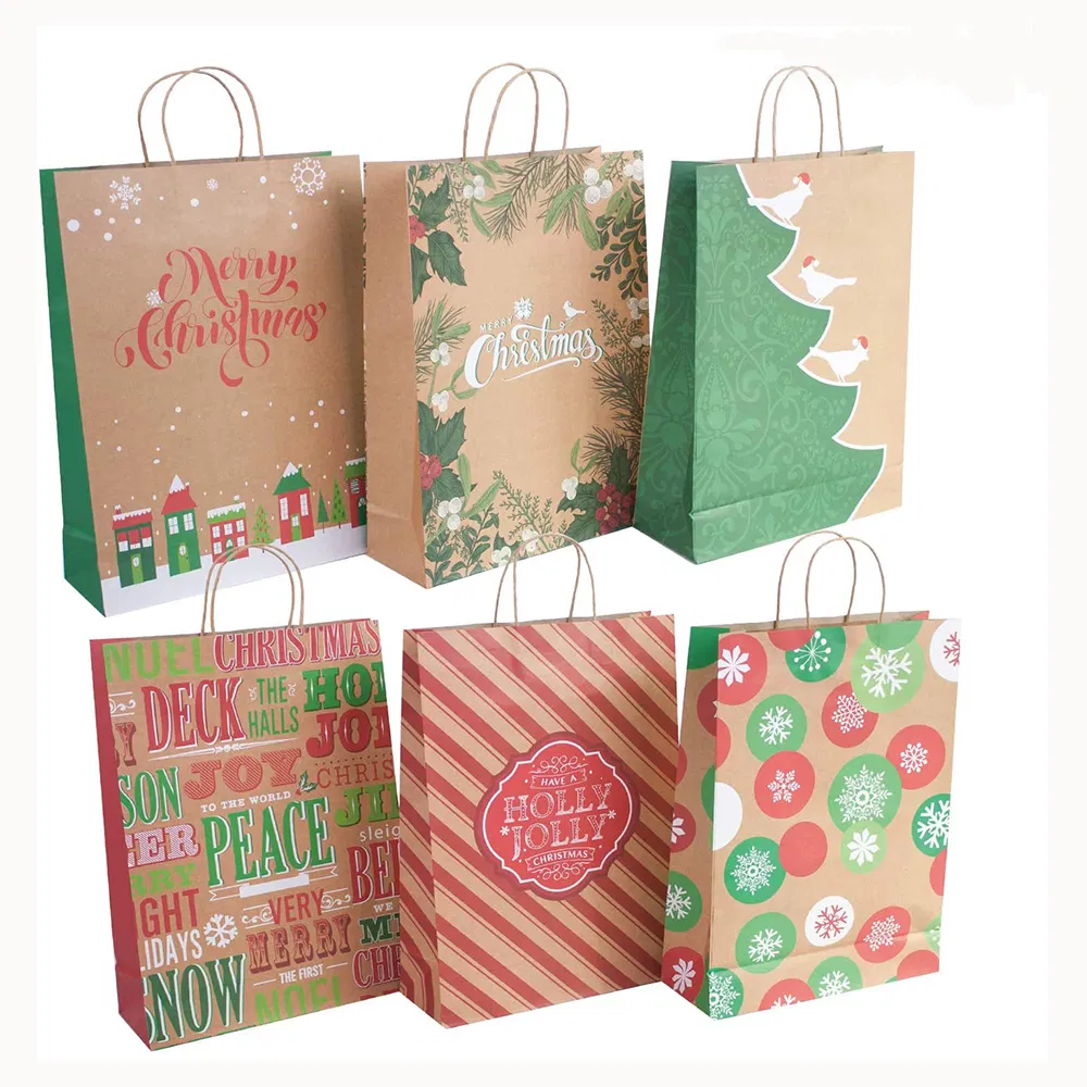 OEM Custom Printed Paper Shopping Bags Gift Packaging Bags Printing