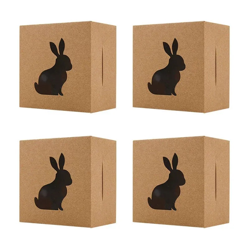 Recyclable Rigid Corrugated Board Easter Bunny Birthday Gift Box Window Customizable Logo/Graphic Design Matte Finish Custom