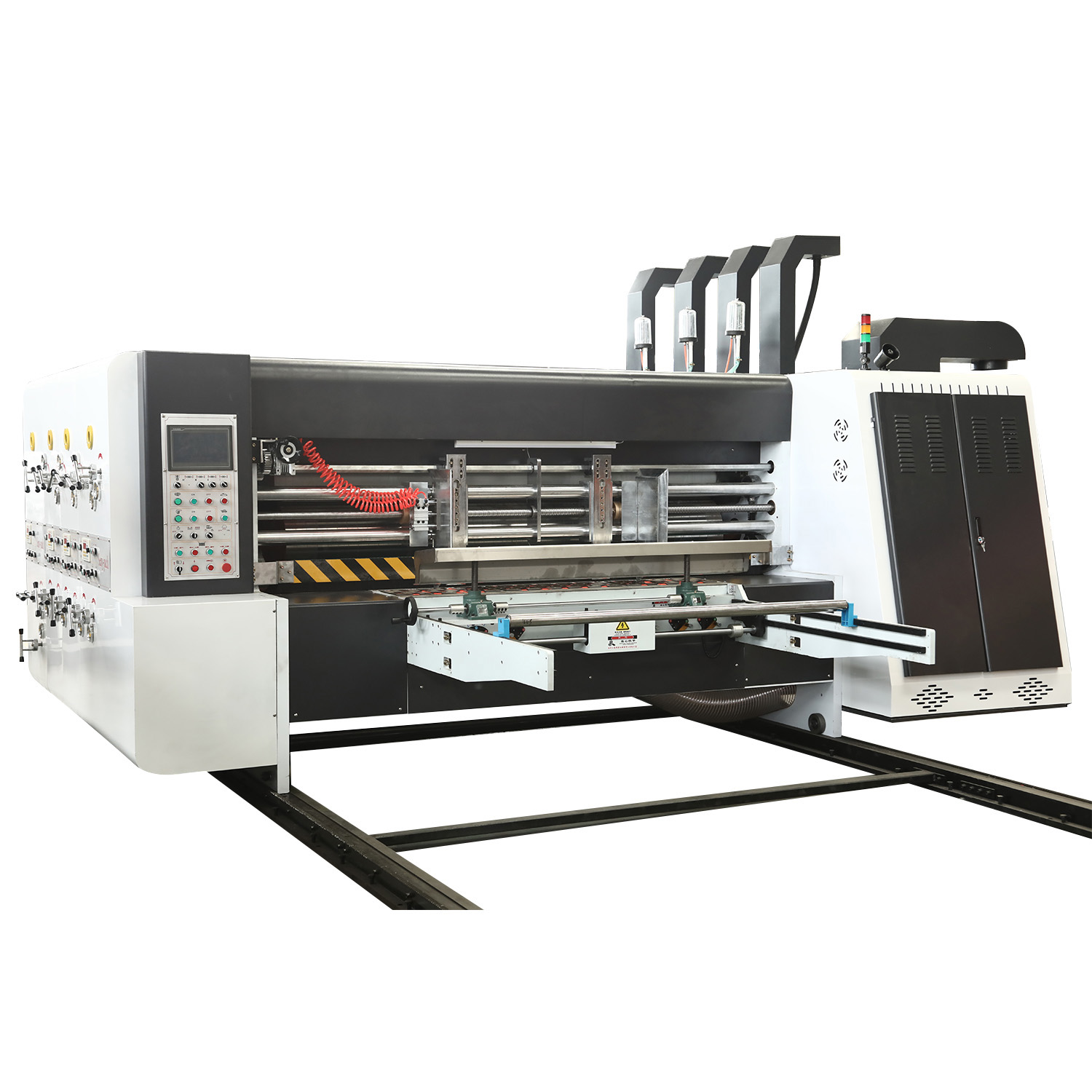 Auto Corrugated Box Manufacturing Machinery Trade Carton Cardboard Boxes Die Cut Production Line Making Machine With Printing -