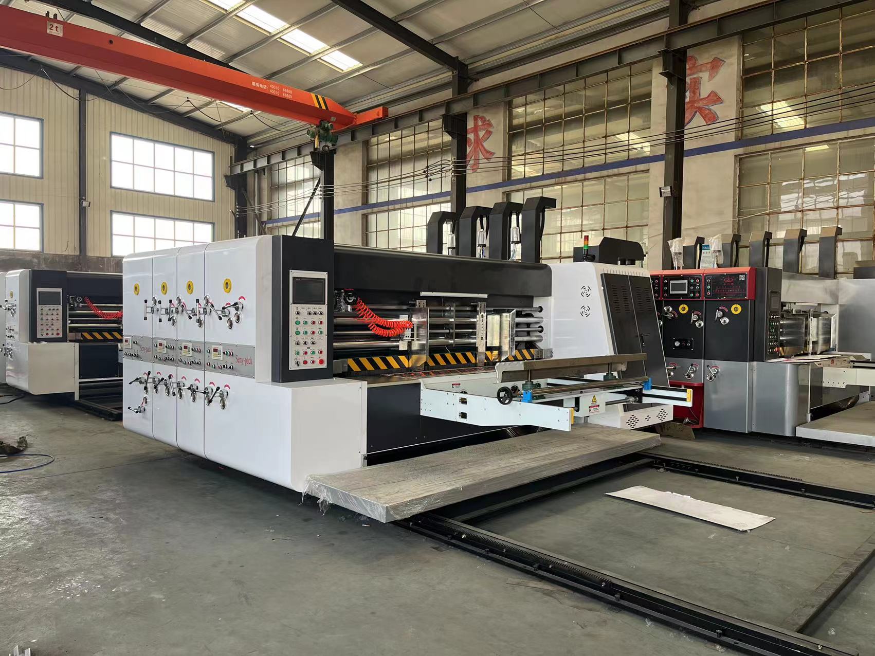 Auto Corrugated Box Manufacturing Machinery Trade Carton Cardboard Boxes Die Cut Production Line Making Machine With Printing -