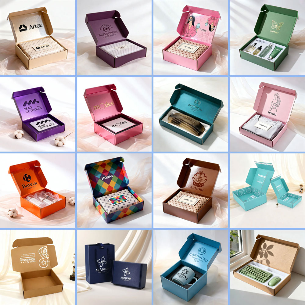 Eco-friendly Durable Sturdy Paper Corrugated Mailer Box Gift Souvenir Jewelry Perfume Book Shipping Mailing Packaging Box