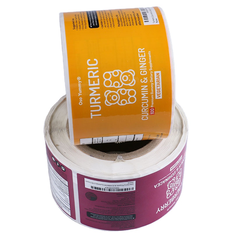 Roll Food Jars Cans Custom Spice Bottle Oil Proof Vinyl Plastic Printing Packaging Other Label Wholesale Labels Sticker