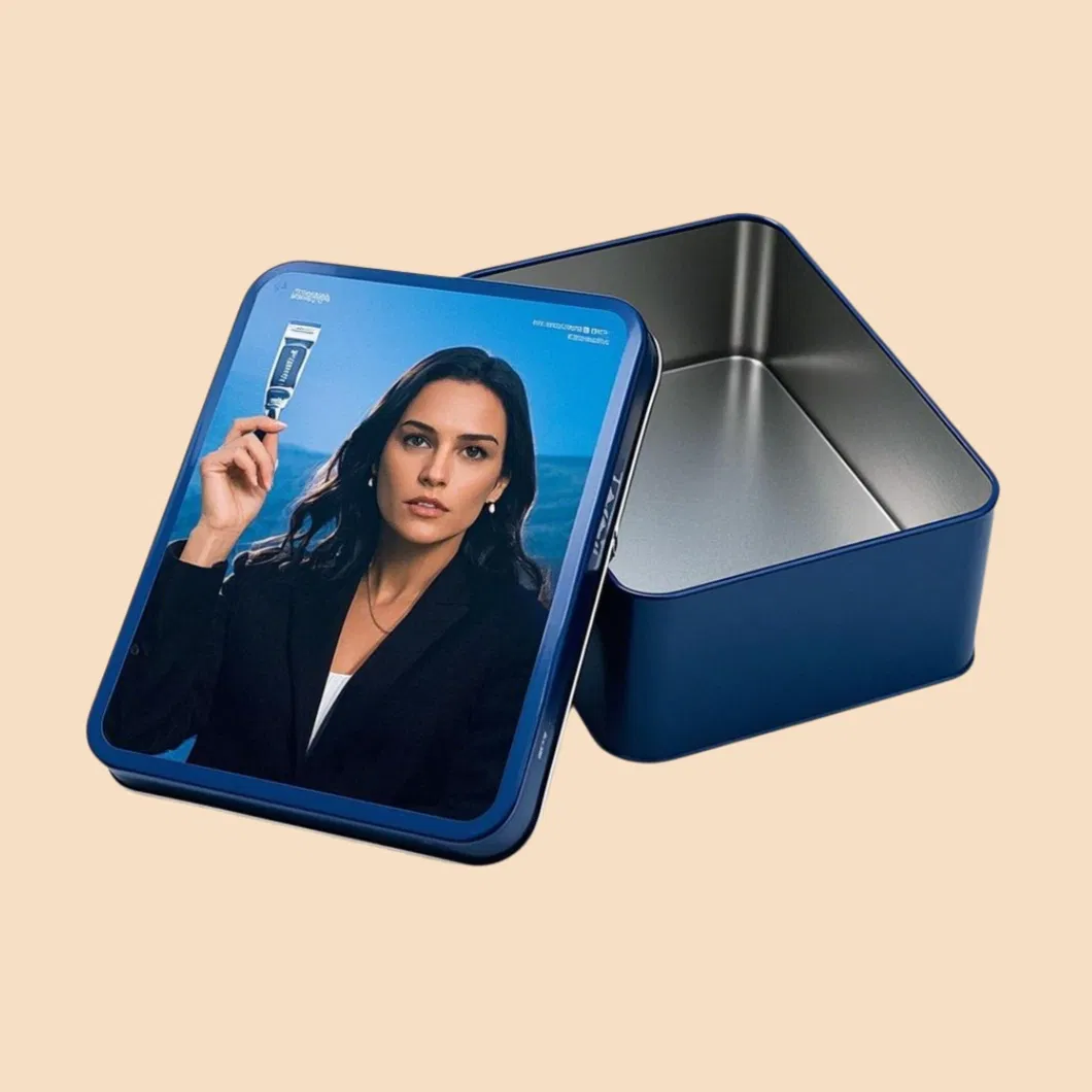 Promotional Metal Box with Window Cookie Tin Set