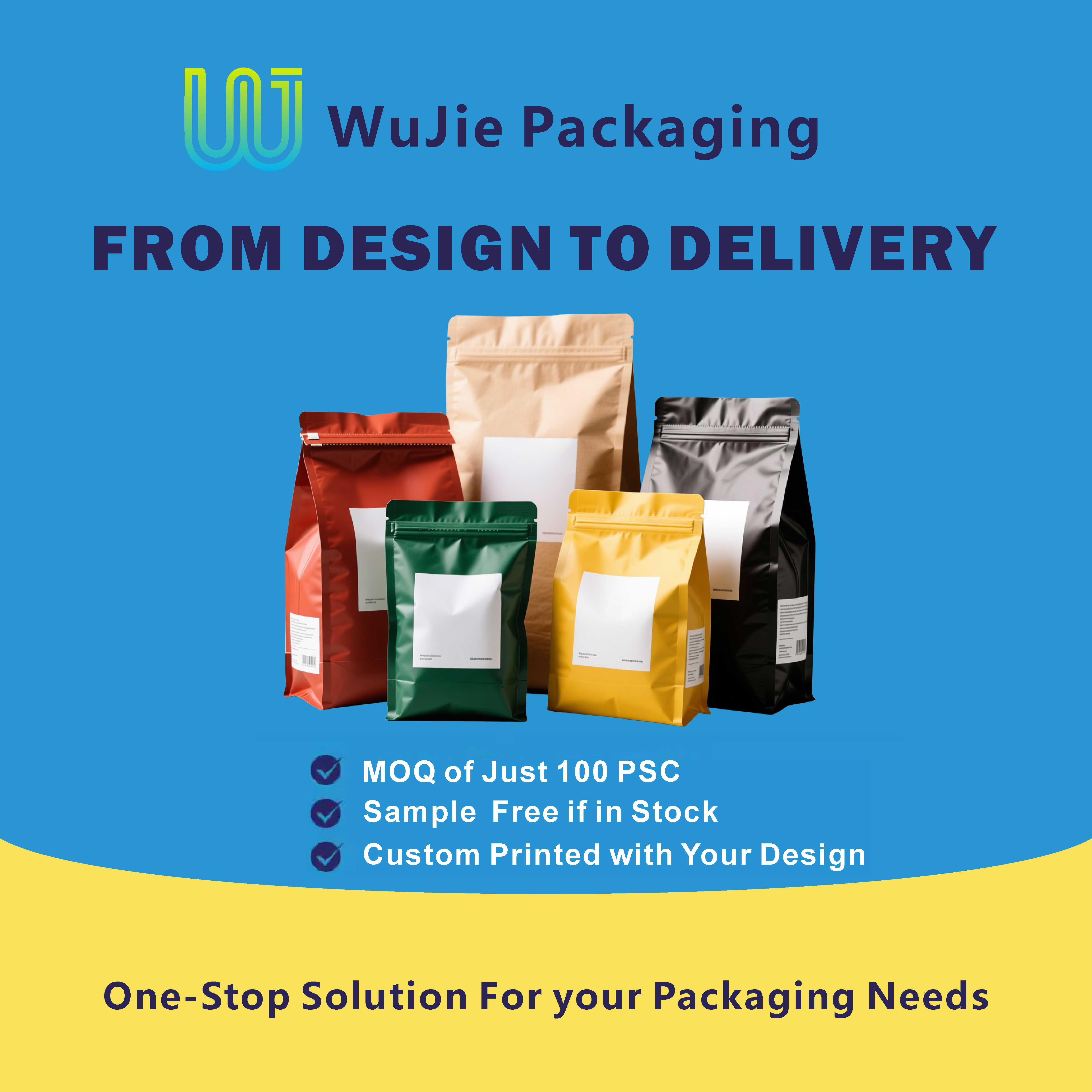 Custom Cookie Packaging Set: Mylar Bags and Cardboard Boxes with Window, Food Grade Smell Proof Stand up Pouch Bakery Box