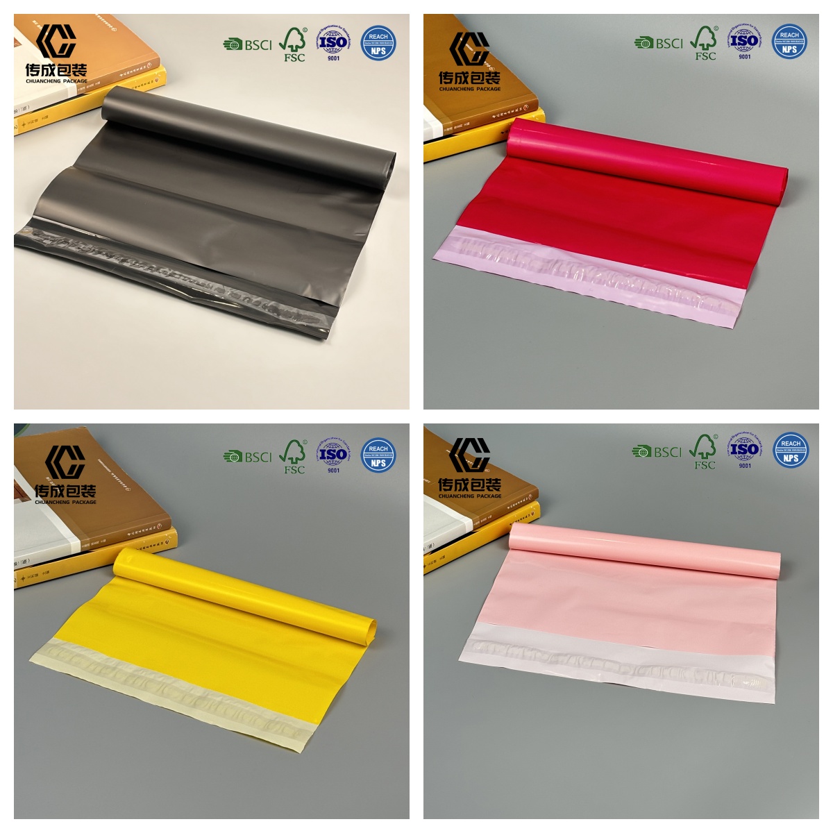 Custom Plastic Packaging Bags Poly Mailer With Handle Shipping Self Adhesive Mailers Mailing Bags for Shipping Clothing Clothes