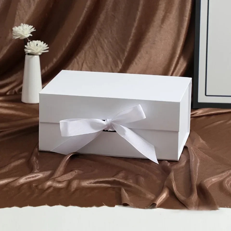 High-End Luxury Magnetic Gift Custom Printed Logo Folding Branded Recyclable Eco-Friendly Mini Rigid Boxes with Embossing