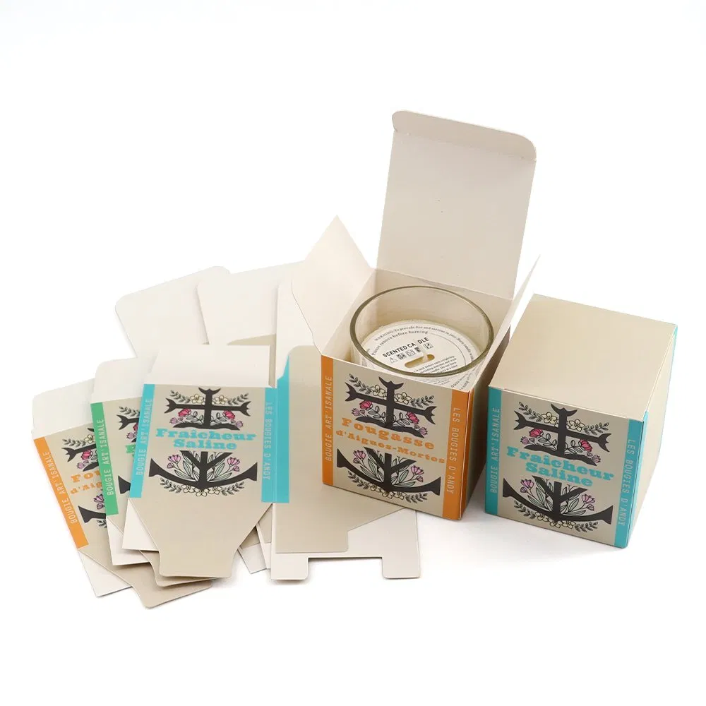 UV Coated Candle Packaging Box Printing with Personalized Logo for Gift