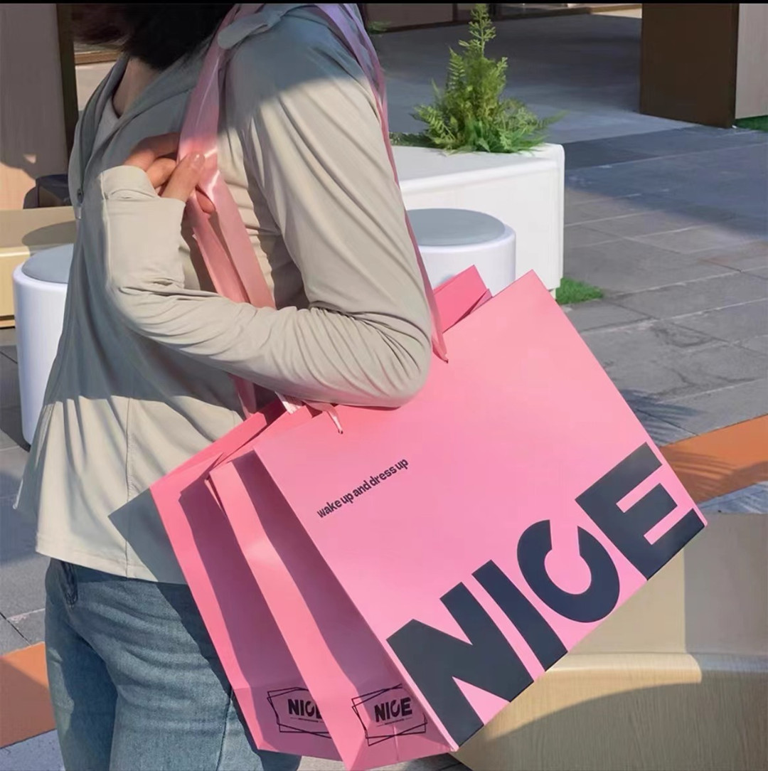 Custom Logo Printed Luxury Paper Gift Bag Packaging Carry Bag with Your Own Logo for Clothes Garments Men Women