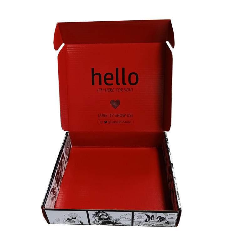 Custom Logo Self Sealing Adhesive Seal Corrugated Clothes Birthday Party Packages Carton Mailing Delivery Packing Box