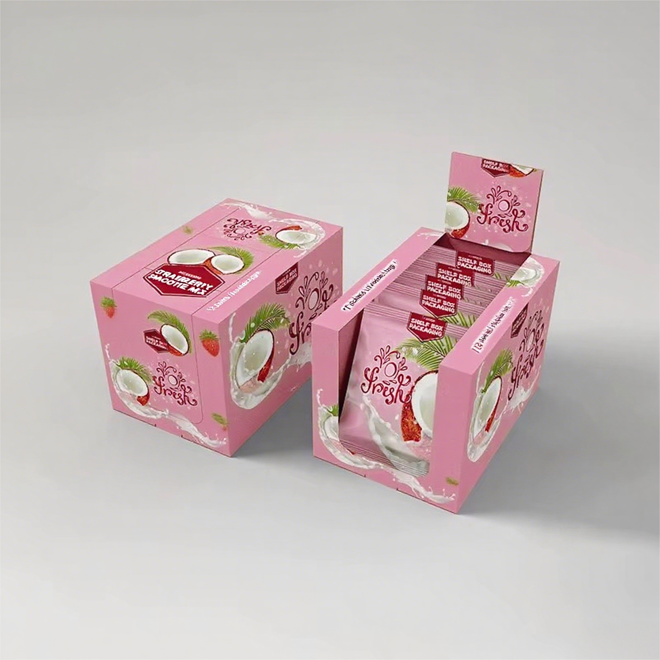 Retail Customizable Paper Display Box Full-Color Printed for Pop Snacks Cardboard Counter Free Samples Food Use Recycled
