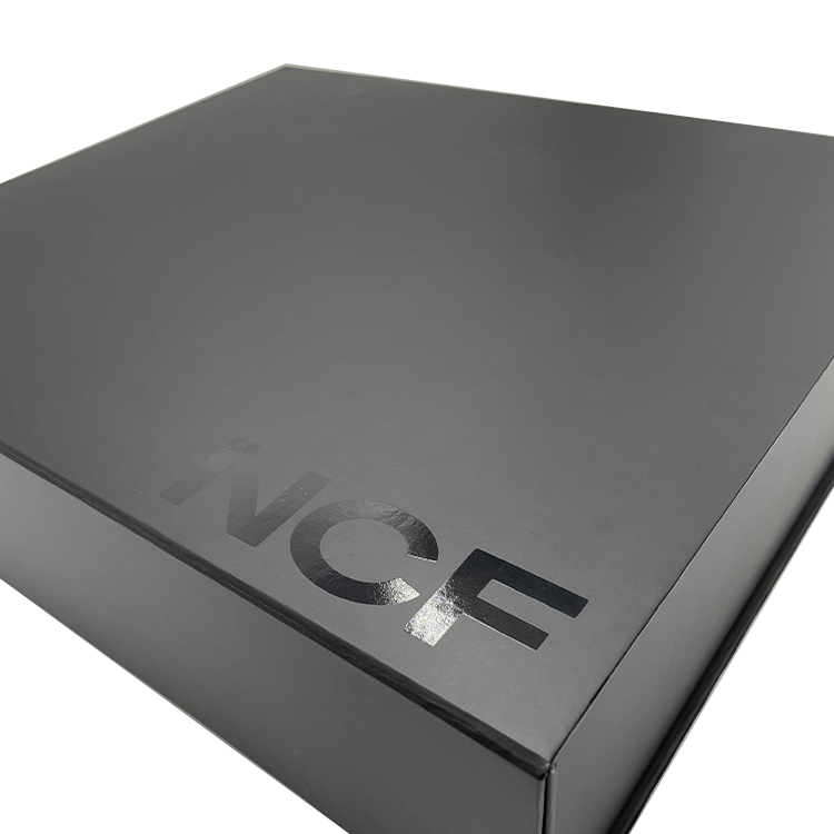 Custom Extra Large Magnetic Folding Gift Packaging Box Matte Black Rigid Paper Matt Lamination Recyclable Wedding Dresses
