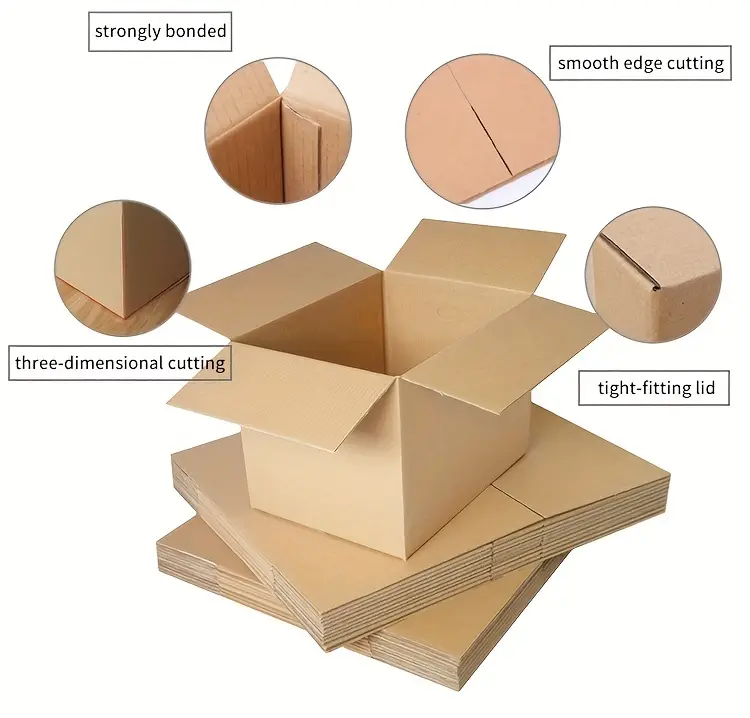 FPG Custom Color Printed Logo 10x10x10 Delivery Box 5 Ply Corrugated Cardboard Paper Packaging Shipping Boxes