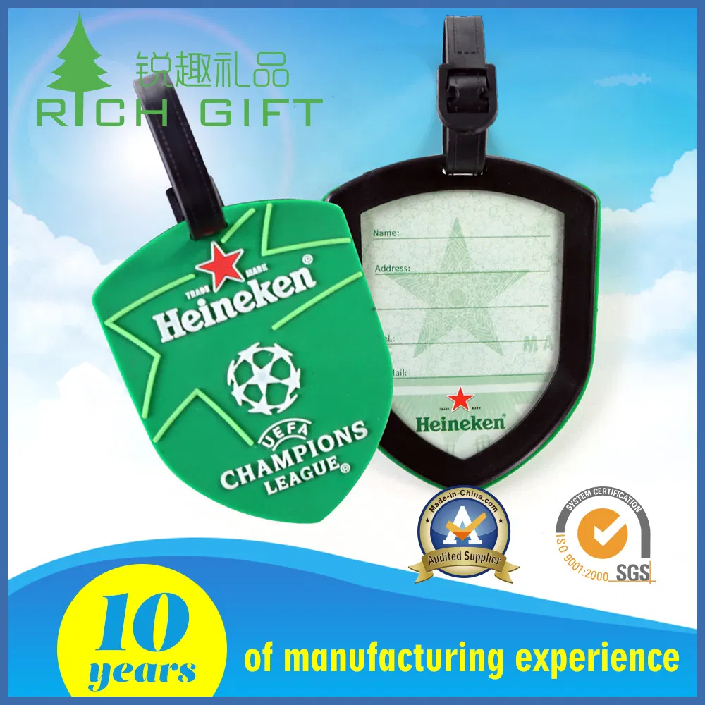Factory Wholesale Custom Made 3D Rubber Promotional Gifts Manufacturer Customized Plastic Cartoon Cute Logo Soft Rubber PVC Silicone Luggage Tags for Kids