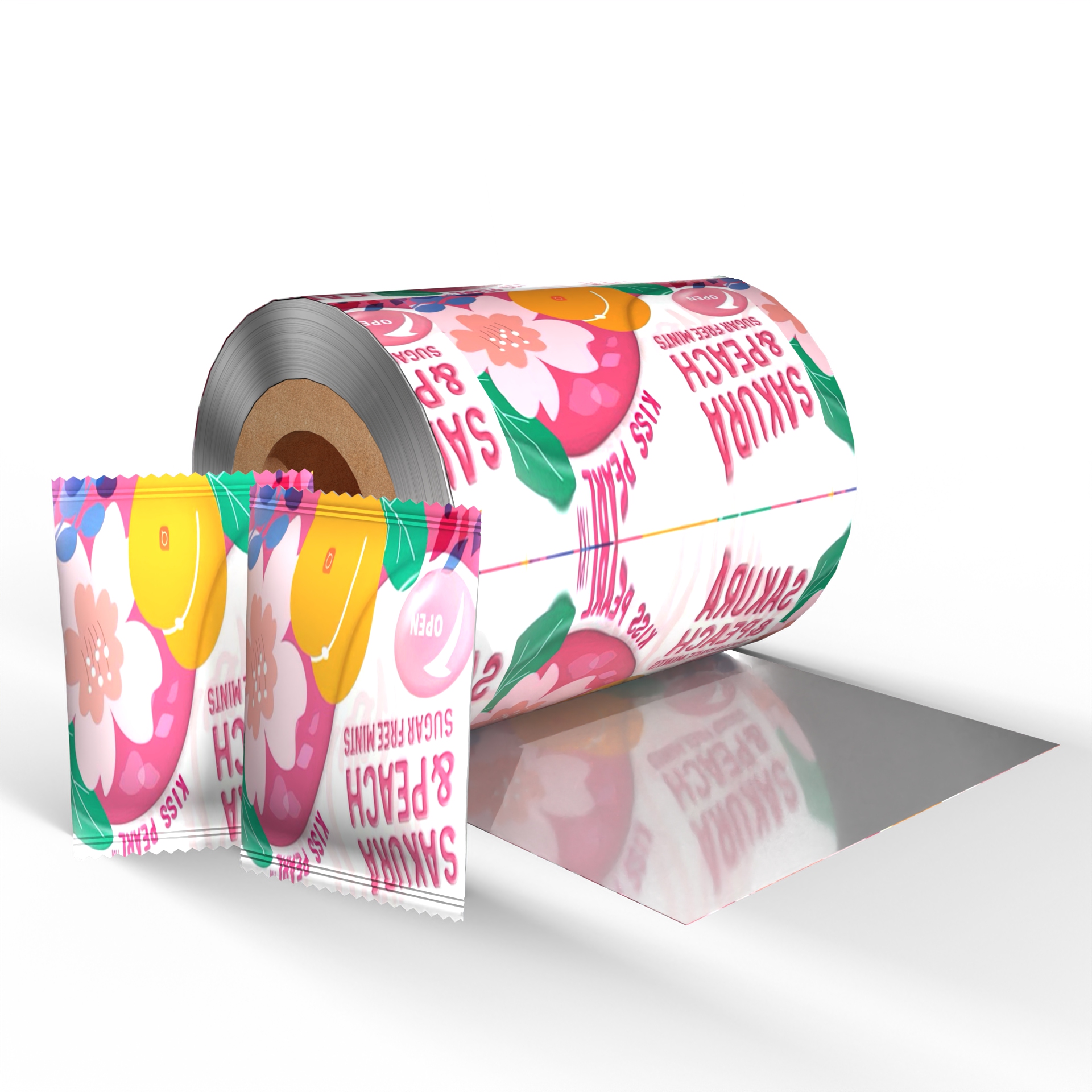 Custom Printing Flexible Packaging Lamination Plastic Food Packaging Roll Film Snacks Candy Potato Chips Sachet Film Roll