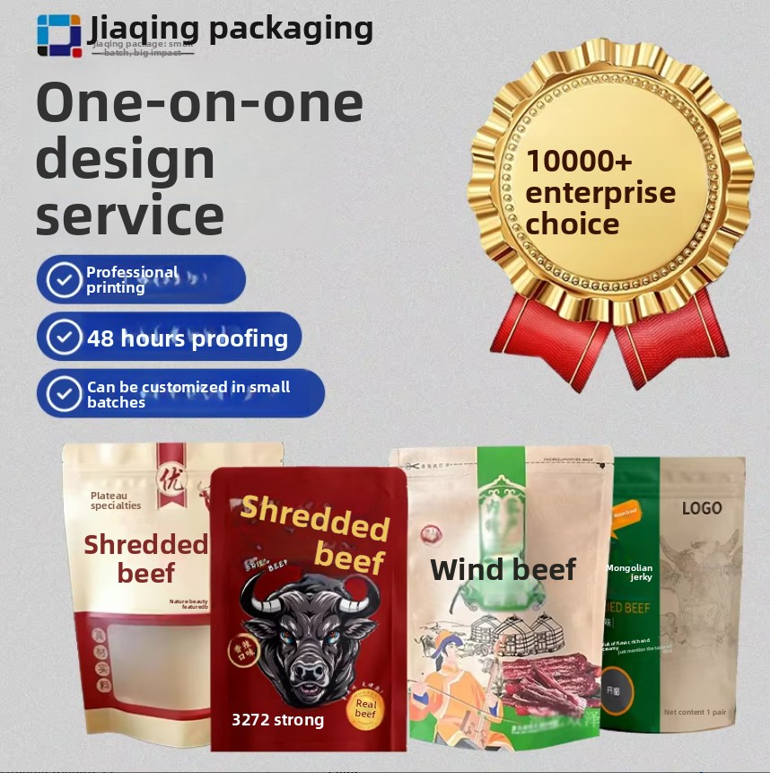 Custom High-Definition Printing Logo Resealable Stand-Up Zipper Food Packaging Bags for Snacks Tea Nuts Seafood Local