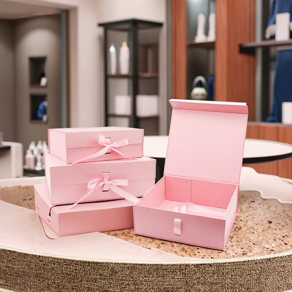 High-End Luxury Magnetic Gift Custom Printed Logo Folding Branded Recyclable Eco-Friendly Mini Rigid Boxes with Embossing