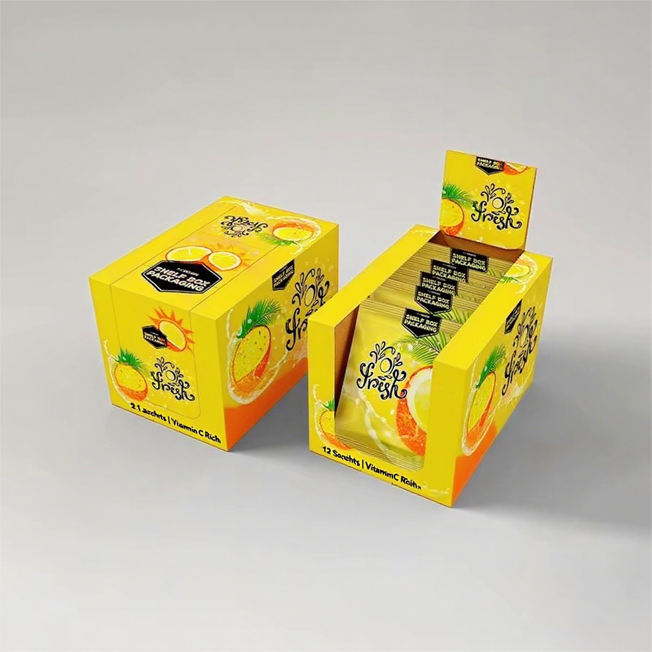 Retail Customizable Paper Display Box Full-Color Printed for Pop Snacks Cardboard Counter Free Samples Food Use Recycled