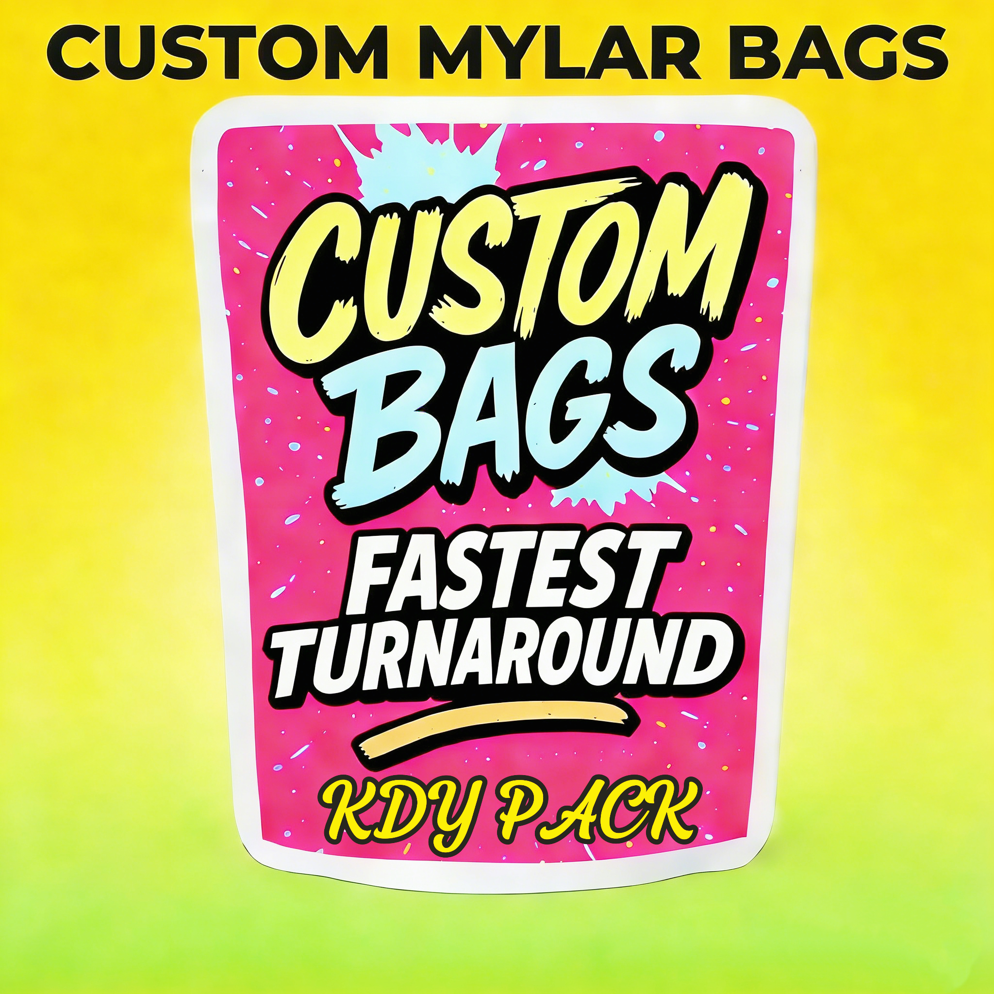 Custom Printed Mylar Bags Resealable Zipper Lock Design 3.5g Packaging Mylar Bag with Your Logo