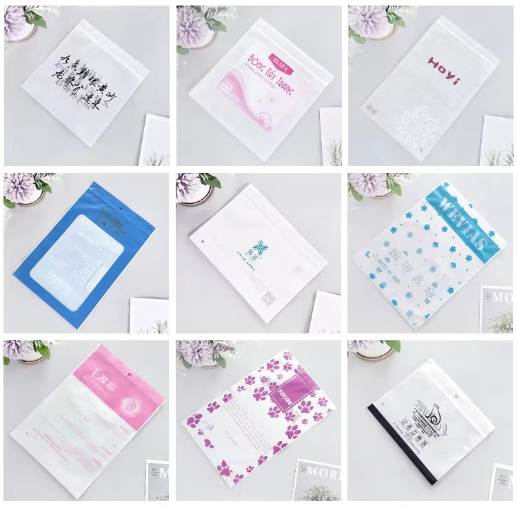 Creatrust Custom Your Own Logo Recycled Pouches Frosted Apparel Ziplock Shipping Clothing Packing Bag Plastic Bags Zipper Poly