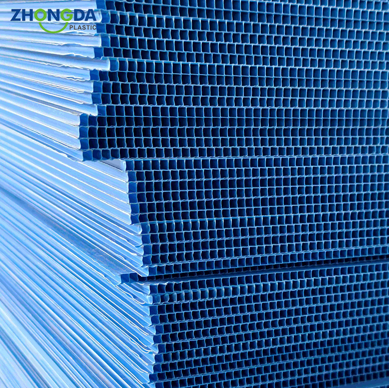 PP Board Recycled Plastic UV Resistant Rigid for Grid Board Industrial Hook Loop Turnover Box with Customizable Printing Cutting